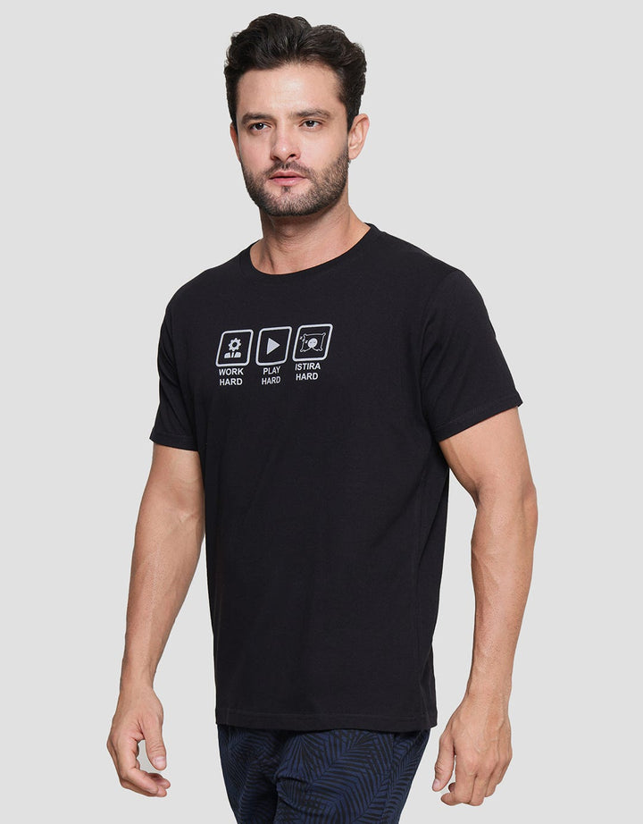 T Zone Istirahard Print Kaos Casual Pria