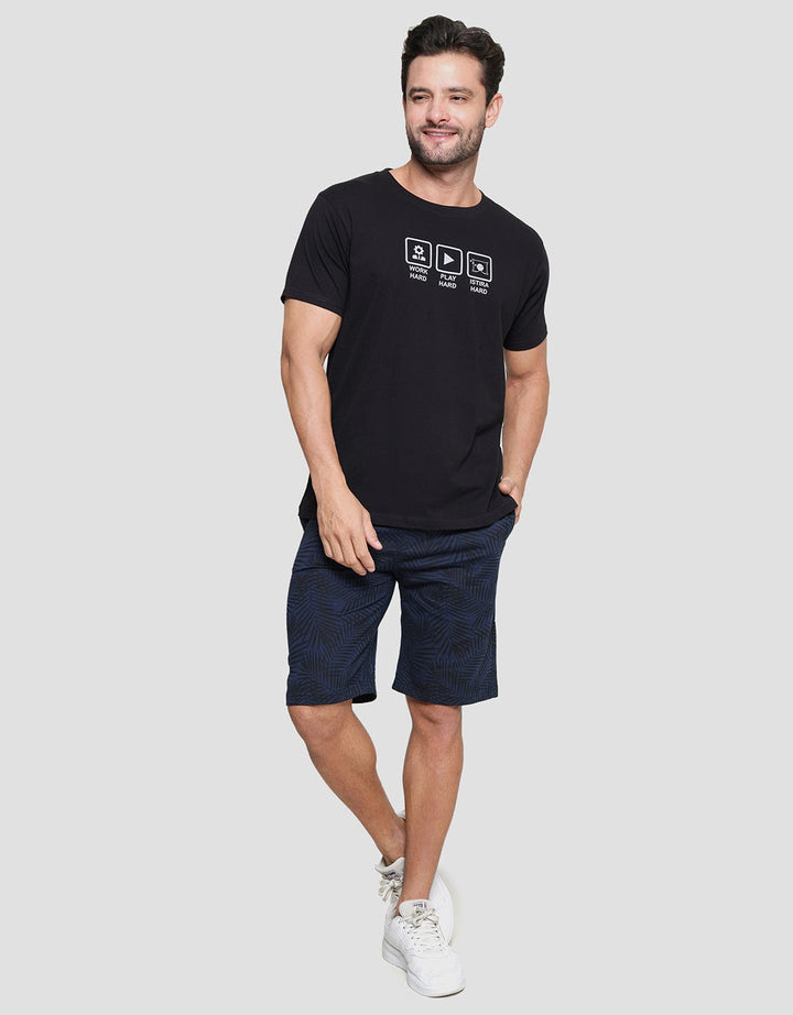 T Zone Istirahard Print Kaos Casual Pria
