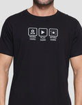 T Zone Istirahard Print Kaos Casual Pria