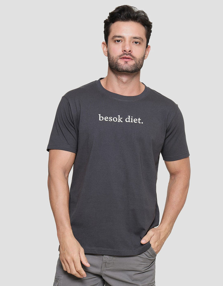T Zone Indo Bgt - Besok Diet Print Kaos Big Size Pria