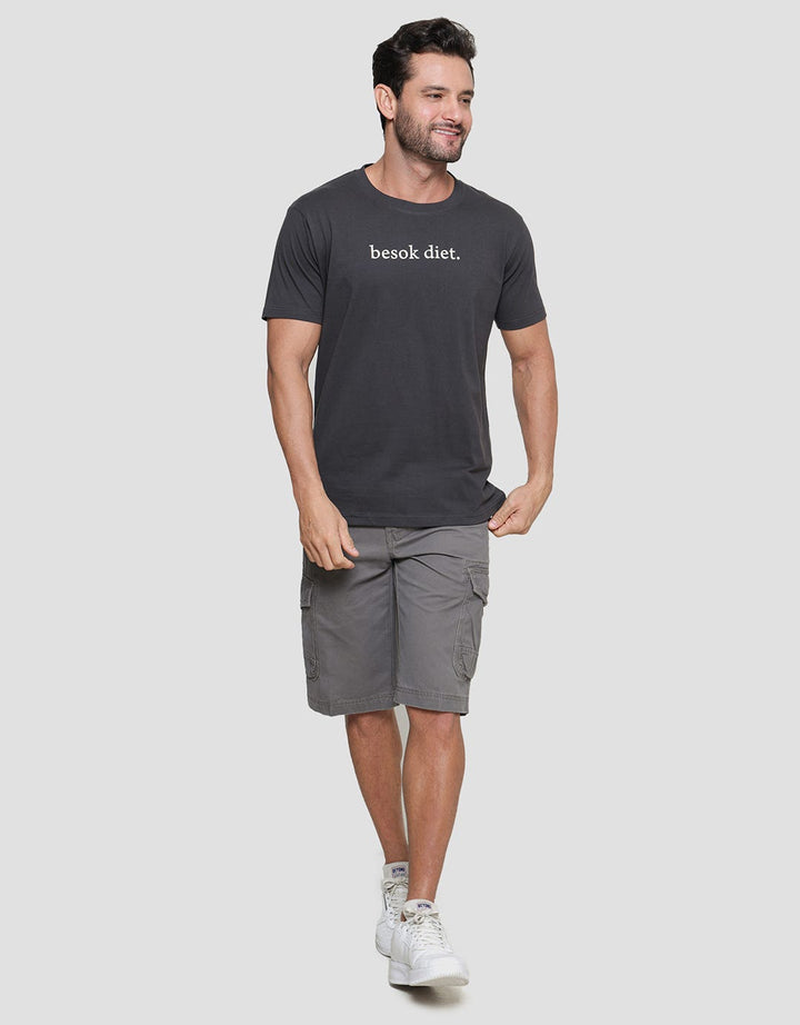 T Zone Indo Bgt - Besok Diet Print Kaos Big Size Pria