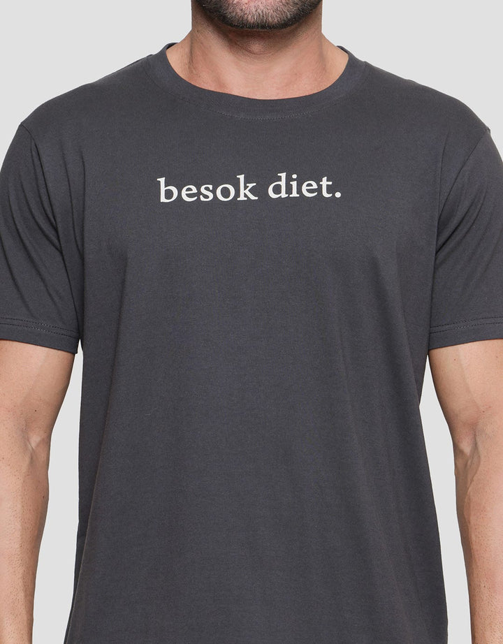 T Zone Indo Bgt - Besok Diet Print Kaos Big Size Pria