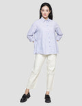 Triset Casual Texty Print Blouse Wanita