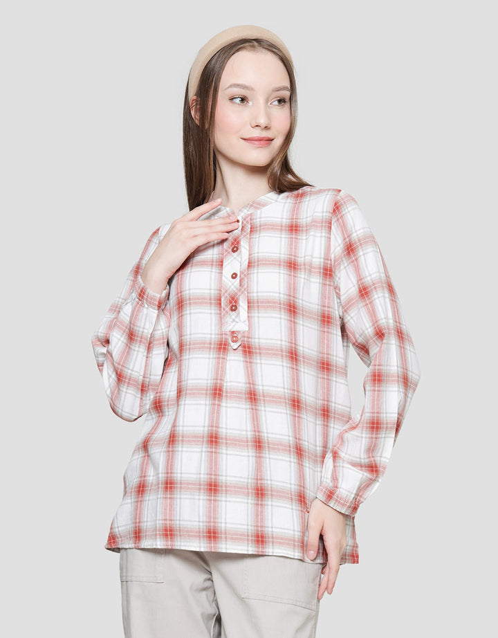 Triset Ladies Big Plaid Print Women's Dress