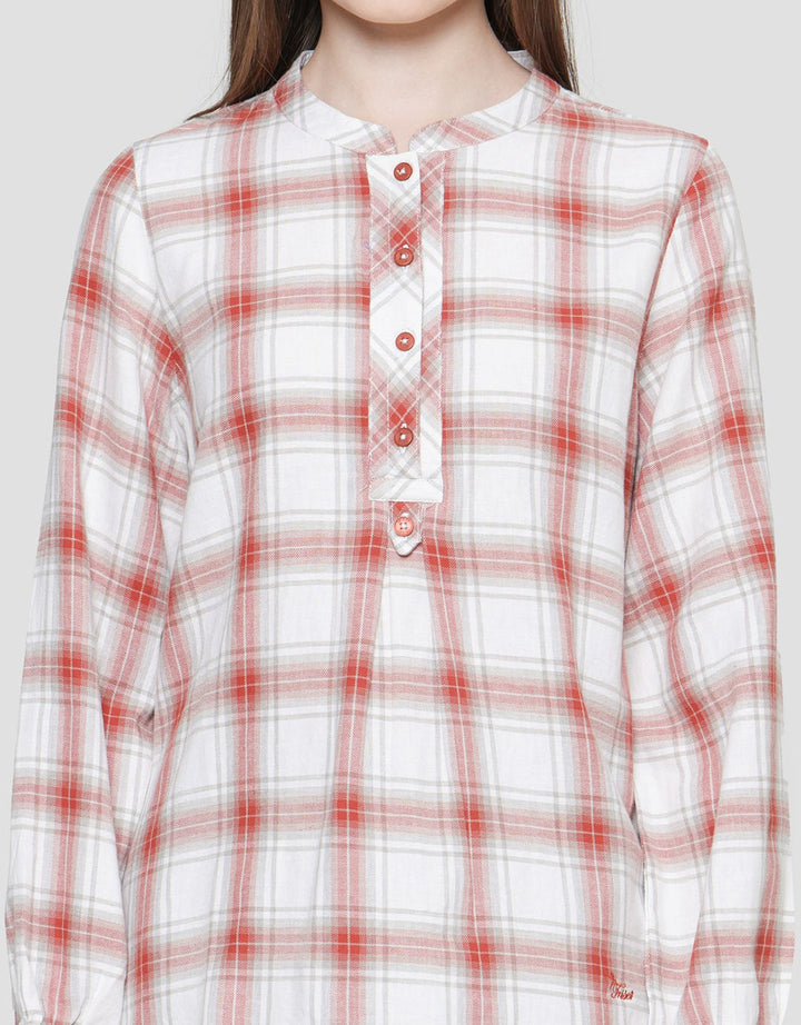 Triset Ladies Big Plaid Print Women's Dress