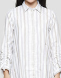 Triset Ladies Stripe Print Dress Wanita