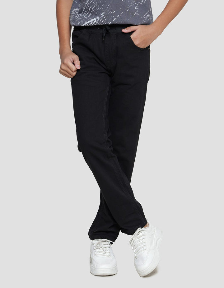 Nevada Celana Panjang Denim Rib Polos Washing Anak Laki-laki