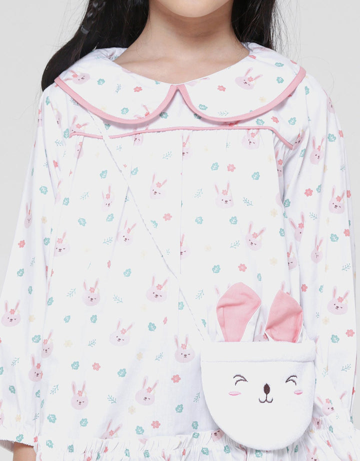 Little M Rabbit Bag Girls Long Sleeve Shirt