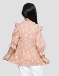 Little M Full Print Cat Bag Long Sleeve Shirt for Girls