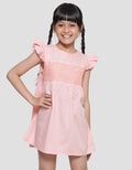Little M Ruffle Smok Dada Midi Dress Anak Perempuan