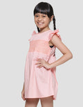 Little M Ruffle Smok Dada Midi Dress Anak Perempuan