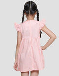 Little M Ruffle Smok Dada Midi Dress Anak Perempuan