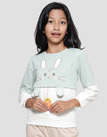 Little M 2 Tone Combination Carrot Hanging Application Girls Sweater