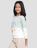 Little M 2 Tone Combination Carrot Hanging Application Girls Sweater