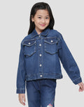 Little M Basic Kantong Besar Jaket Denim Anak Perempuan