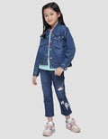 Little M Basic Kantong Besar Jaket Denim Anak Perempuan