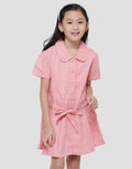 Little M Woven Rok Plisket With Belt Midi Dress Anak Perempuan