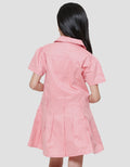 Little M Woven Rok Plisket With Belt Midi Dress Anak Perempuan
