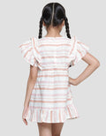 Little M Big Ruffle Salur Midi Dress Anak Perempuan