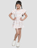 Little M Big Ruffle Salur Midi Dress Anak Perempuan