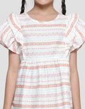 Little M Big Ruffle Salur Midi Dress Anak Perempuan
