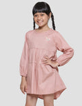 Little M Ruffle Neck Midi Dress Anak Perempuan