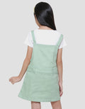 Little M  Woven Kancing Midi Dress Overall Anak Perempuan