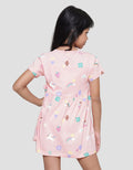Little M Print Unicorn Spread Girls Midi Dress