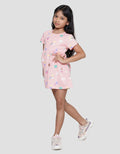 Little M Print Unicorn Spread Girls Midi Dress