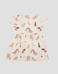 Little M Daily Full Print Animals Midi Dress Anak Perempuan