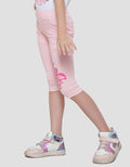 Little M Rib Embroidered Flamingo Leggings for Girls