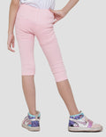 Little M Rib Embroidered Flamingo Leggings for Girls