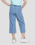 Little M Wide Leg Kancing Warna Warni Celana Denim Anak Perempuan