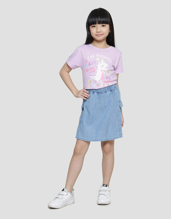Little M Kantong Kargo Celana Rok Denim Anak Perempuan