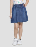 Little M Pleated Mini Skort Denim Girls