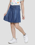 Little M Pleated Mini Skort Denim Girls