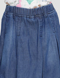 Little M Pleated Mini Skort Denim Girls