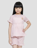 Little M Kotak Krinkle Bear Baju Set Anak Perempuan