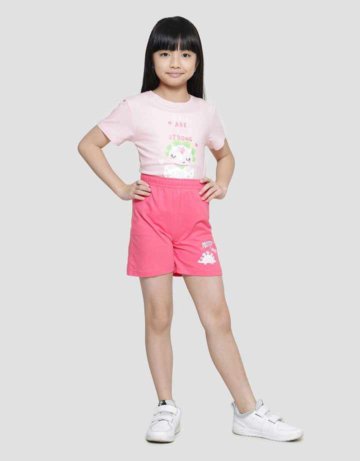 Little M Dino Print Girls Shorts