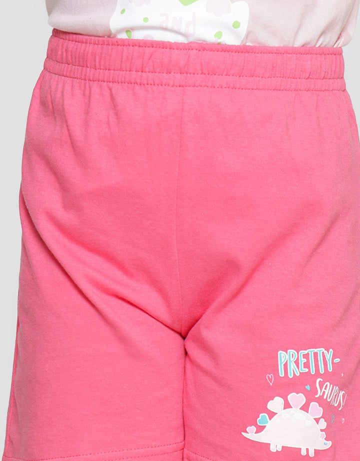 Little M Dino Print Girls Shorts
