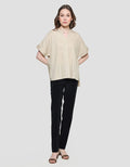 Connexion Skipper Neck Top Blouse Wanita