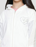 Nevada Jaket Knit Hoodie Heart Wording Anak Perempuan