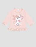 Pipiniko Bunny Print Long Sleeve T-Shirt for Girls