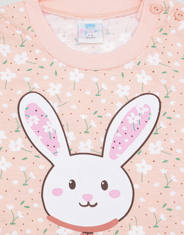 Pipiniko Ruffle Bunny Girls T-Shirt