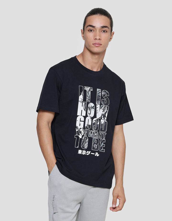 Nevada Kaos Lengan Pendek Pria Print Anime