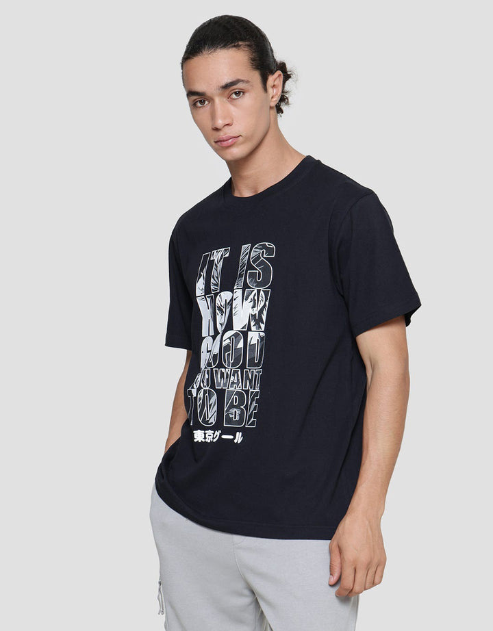 Nevada Kaos Lengan Pendek Pria Print Anime