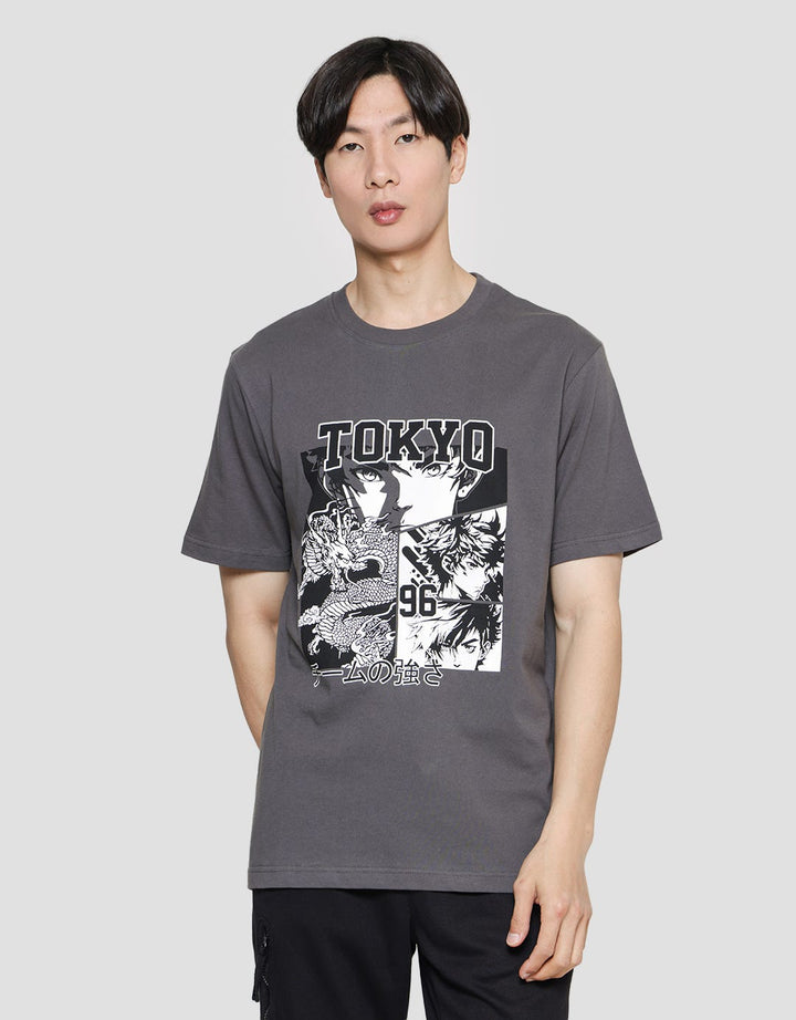 Nevada Tokyo Anime Print Kaos Pria