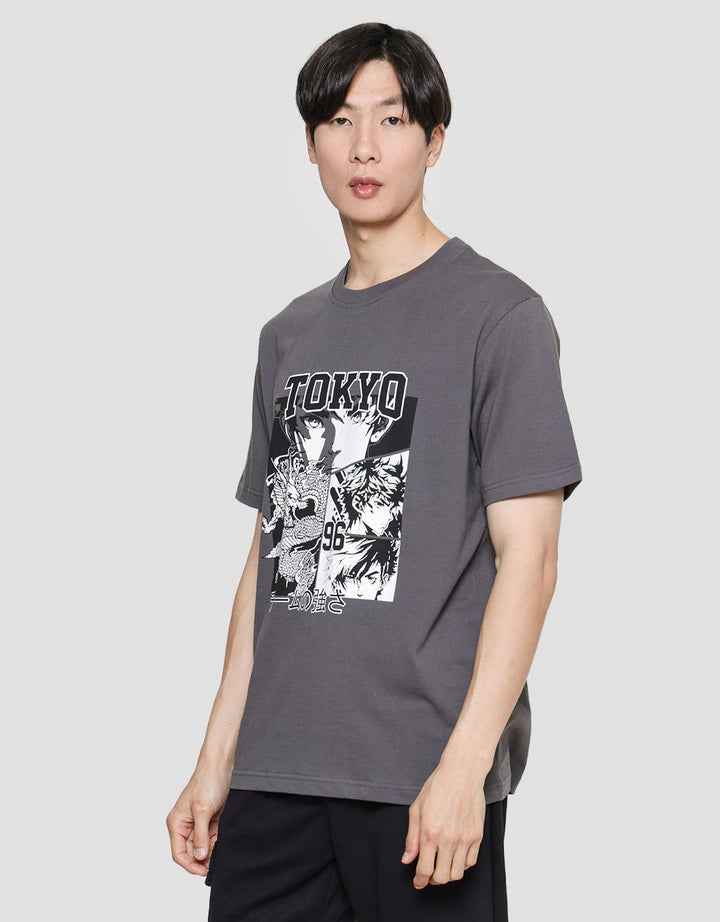 Nevada Tokyo Anime Print Kaos Pria