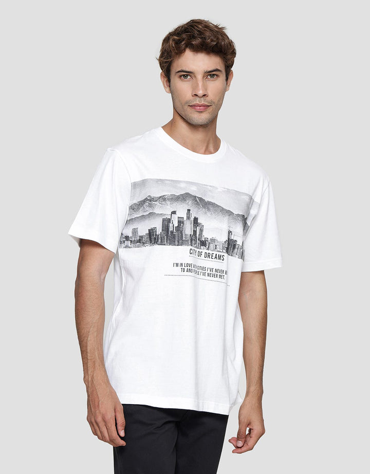 Nevada City Print Kaos Casual Pria