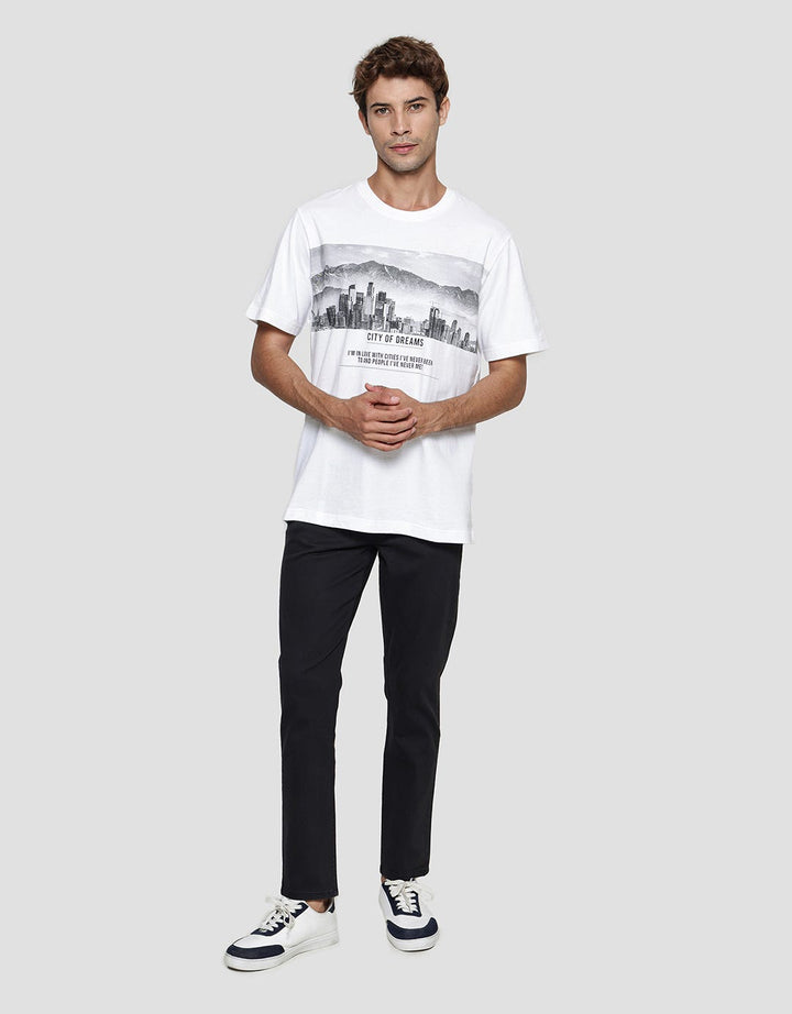 Nevada City Print Kaos Casual Pria
